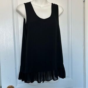 Naked Zebra Elegant Black Sleeveless Top Medium Women 100% Polyester